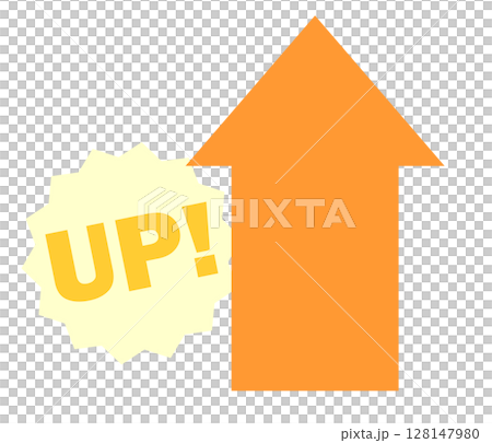 シンプルな矢印のアイコン_上昇_UP シンプルな矢印のアイコン_上昇_UP 128147980