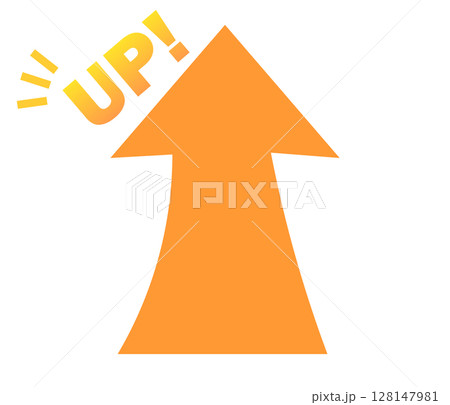 シンプルな矢印のアイコン_上昇_UP シンプルな矢印のアイコン_上昇_UP 128147981