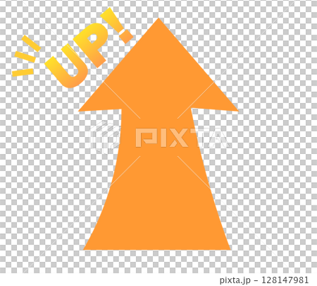 シンプルな矢印のアイコン_上昇_UP シンプルな矢印のアイコン_上昇_UP 128147981