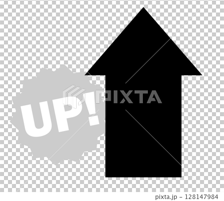 シンプルな矢印のアイコン_上昇_UP シンプルな矢印のアイコン_上昇_UP 128147984