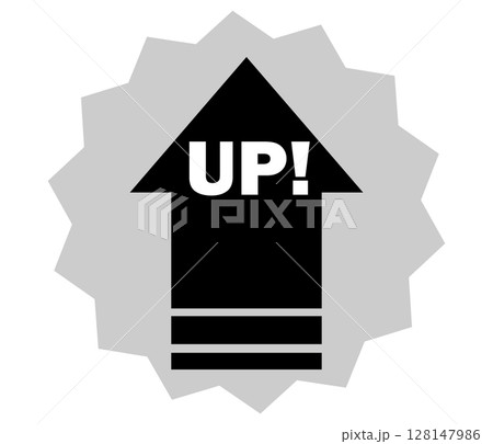 シンプルな矢印のアイコン_上昇_UP シンプルな矢印のアイコン_上昇_UP 128147986