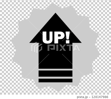 シンプルな矢印のアイコン_上昇_UP シンプルな矢印のアイコン_上昇_UP 128147986