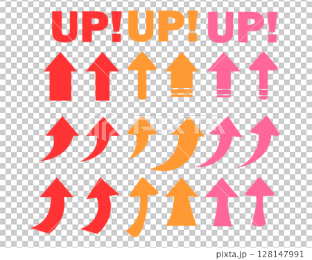 Simple arrow icon set_Rising_UP Simple arrow icon set_Rising_UP 128147991
