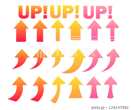 シンプルな矢印のアイコンセット_上昇_UP シンプルな矢印のアイコンセット_上昇_UP 128147992