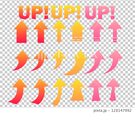 シンプルな矢印のアイコンセット_上昇_UP シンプルな矢印のアイコンセット_上昇_UP 128147992