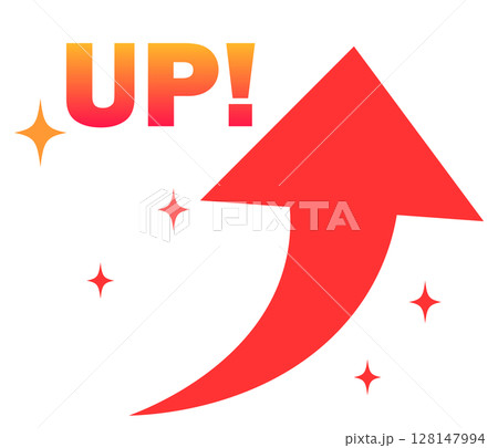 シンプルな矢印のアイコン_上昇_UP シンプルな矢印のアイコン_上昇_UP 128147994