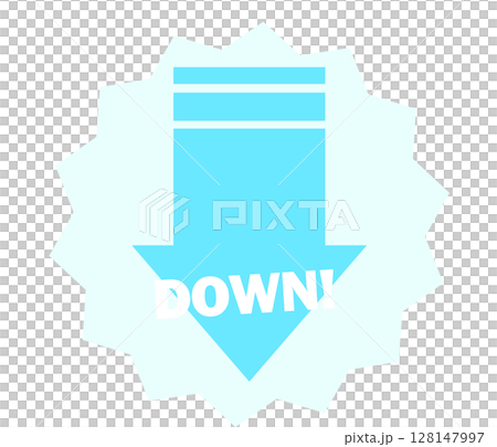 Simple arrow icon_downward_DOWN 128147997
