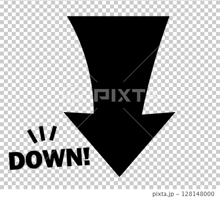シンプルな矢印のアイコン_下降_DOWN シンプルな矢印のアイコン_下降_DOWN 128148000