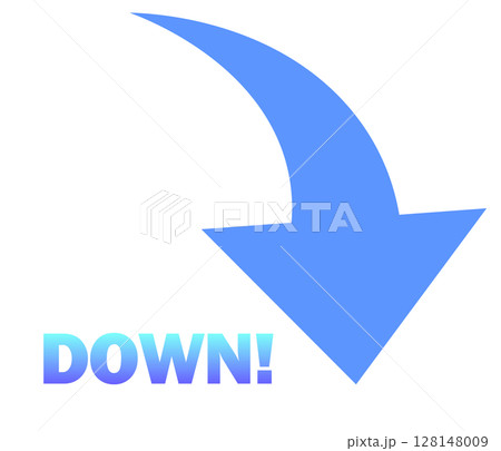 シンプルな矢印のアイコン_下降_DOWN 128148009