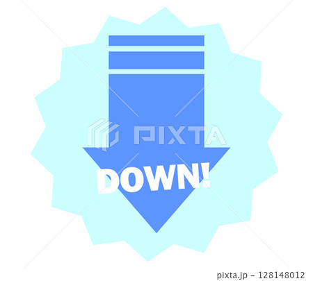 シンプルな矢印のアイコン_下降_DOWN 128148012