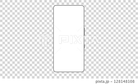 Modern black smartphone with blank horizontal screen isolated on white background. vector. 128148108