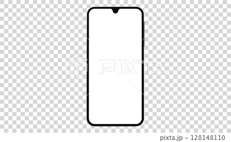 Modern black smartphone with blank horizontal screen isolated on white background. vector. Modern black smartphone with blank horizontal screen isolated on white background. vector. 128148110