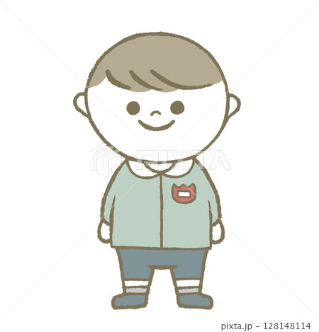 幼稚園児の男の子 青色 幼稚園児の男の子 青色 128148114