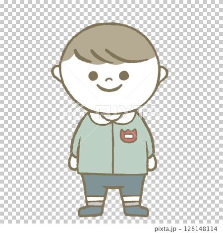 幼稚園児の男の子 青色 幼稚園児の男の子 青色 128148114
