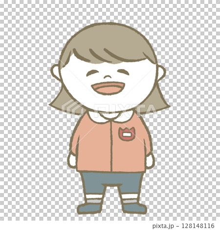Kindergarten girl in pink Kindergarten girl in pink 128148116