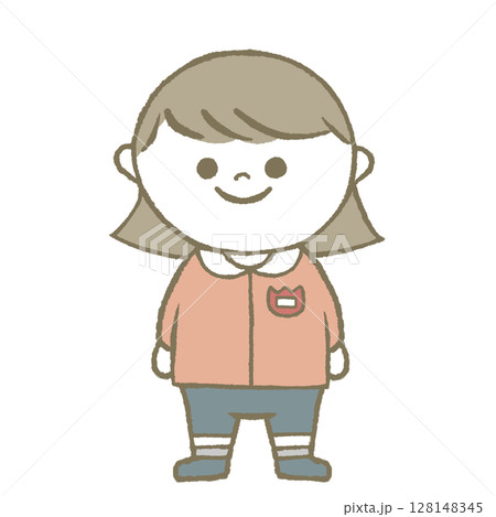 幼稚園児の女の子 ピンク 幼稚園児の女の子 ピンク 128148345