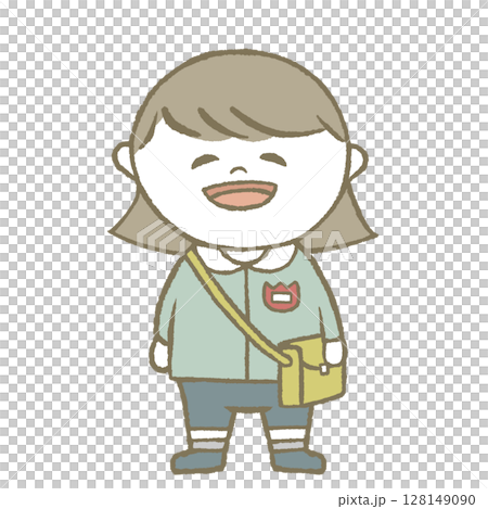 幼兒園女孩藍色 幼兒園女孩藍色 128149090