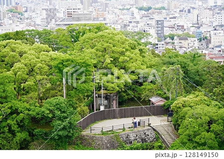 和歌山市 和歌山城 大天守から見た本丸跡と市街地(拡大、東方向、初夏) 和歌山市 和歌山城 大天守から見た本丸跡と市街地(拡大、東方向、初夏) 128149150