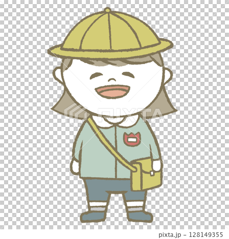 幼兒園女孩藍色 幼兒園女孩藍色 128149355