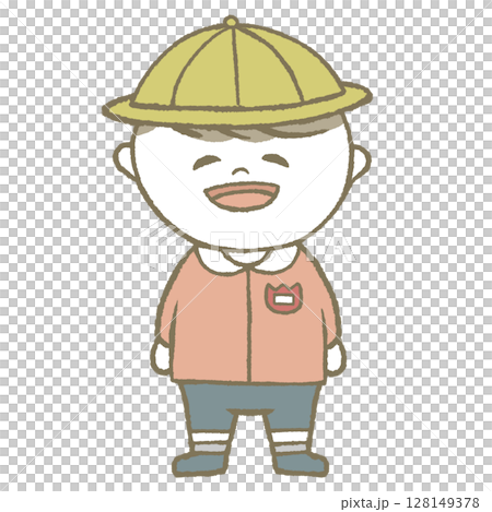 幼稚園児の女の子　ピンク 128149378