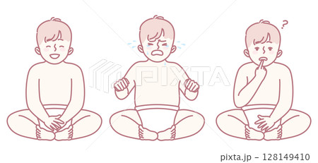 Expressions of a Baby Joy, Crying, and Curiosity in their Emotional Development Journey 128149410