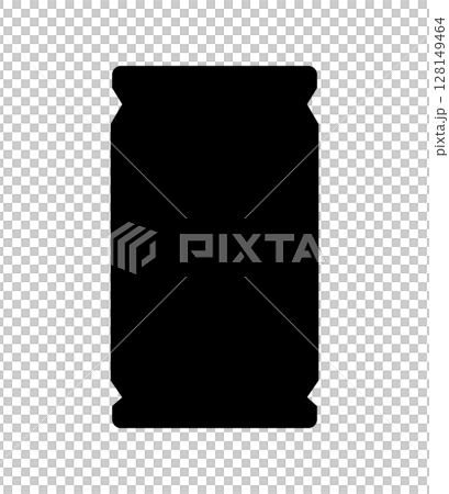 シンプルな缶のシルエットイラスト ベクター シンプルな缶のシルエットイラスト ベクター 128149464