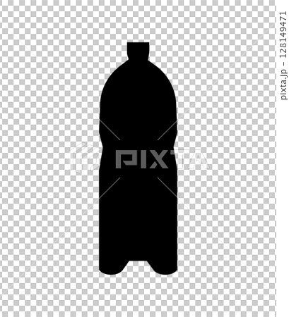 Simple plastic bottle silhouette illustration vector 128149471