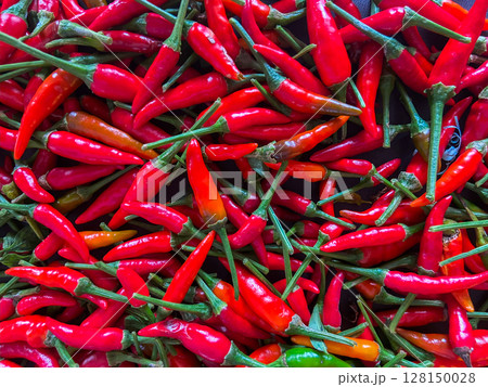 red hot chili peppers at market 128150028
