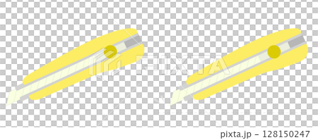 黄色いカッターナイフのイラスト 128150247