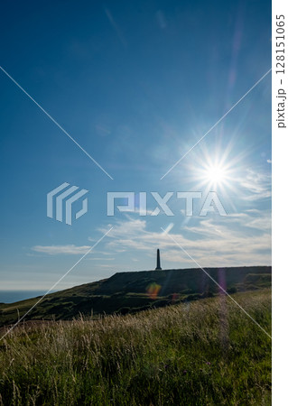 Cap Blanc-Nez, Escalles, Pas-de-Calais, Hauts-de-France, France, July 29th, 2025, A stunning Cap Blanc-Nez, Escalles, Pas-de-Calais, Hauts-de-France, France, July 29th, 2025, A stunning 128151065