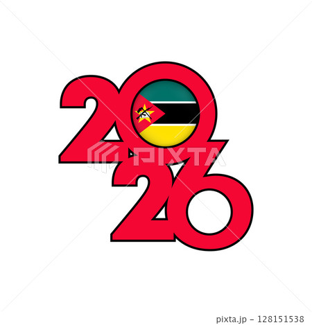 2026 banner with Mozambique flag inside. 2026 banner with Mozambique flag inside. 128151538