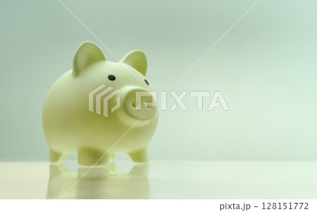 Chubby green piggy bank representing Savings discipline, financial freedom, prosperity, economic growth, wealth, investment success Chubby green piggy bank representing Savings discipline, financial freedom, prosperity, economic growth, wealth, investment success 128151772