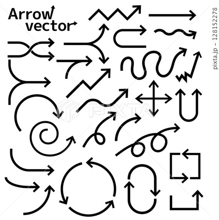 矢印アイコン/矢印のベクターコレクション 128152278