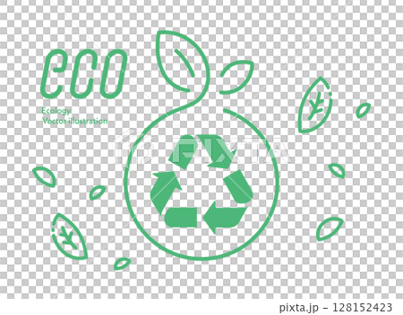 Simple ecology recycling, SDGs image vector illustration Simple ecology recycling, SDGs image vector illustration 128152423