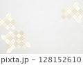抽象的な紫陽花柄の和紙テクスチャ_和モダンフレーム背景素材 128152610