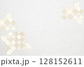 抽象的な紫陽花柄の和紙テクスチャ_和モダンフレーム背景素材 128152611