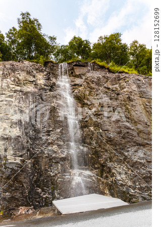 Little waterfall in mountains, Norway. Little waterfall in mountains, Norway. 128152699