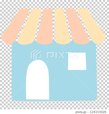 可愛的斯堪的納維亞風格商店外觀簡單可愛的手繪圖標插圖 可愛的斯堪的納維亞風格商店外觀簡單可愛的手繪圖標插圖 128153026