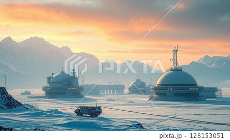 南極の未来基地 128153051