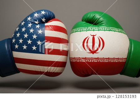 boxing gloves and american flag on white 128153193