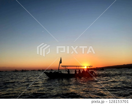 sunset on the sea 128153701