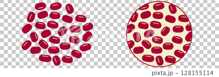 許多紅豆的插圖 128155114