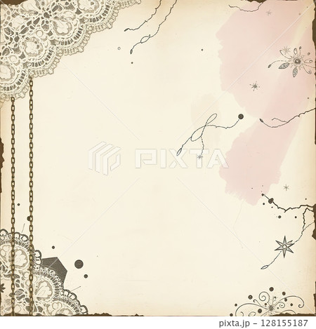 Faded paper surface with grunge elements and watercolor gradients. 128155187