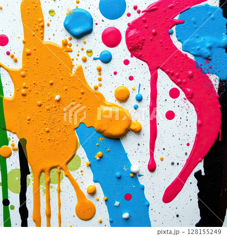 Energetic abstract image with bold liquid colors and movement. Energetic abstract image with bold liquid colors and movement. 128155249