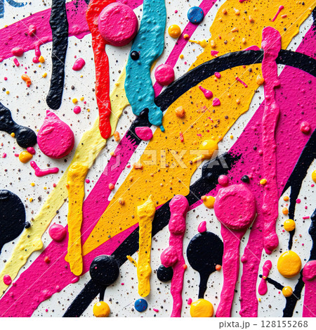 Creative background of contemporary art with flowing colorful shapes. 128155268