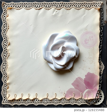 Grungy recycled paper background with whimsical tactile details. Grungy recycled paper background with whimsical tactile details. 128155480