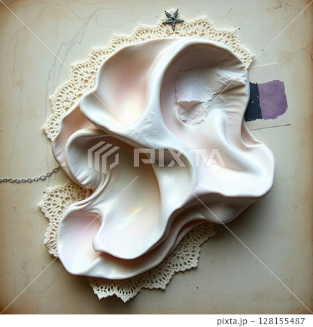 Grungy recycled paper background with whimsical tactile details. Grungy recycled paper background with whimsical tactile details. 128155487