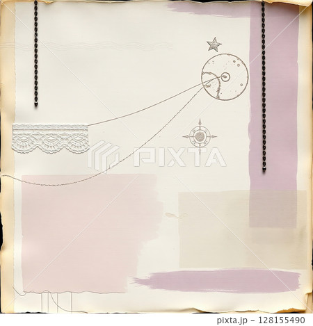 Rustic recycled paper texture suitable for backgrounds and scrapbook. 128155490