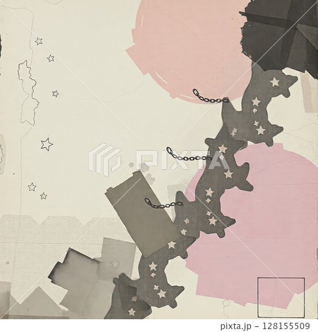 Detailed paper texture with a retro, damaged appearance. 128155509