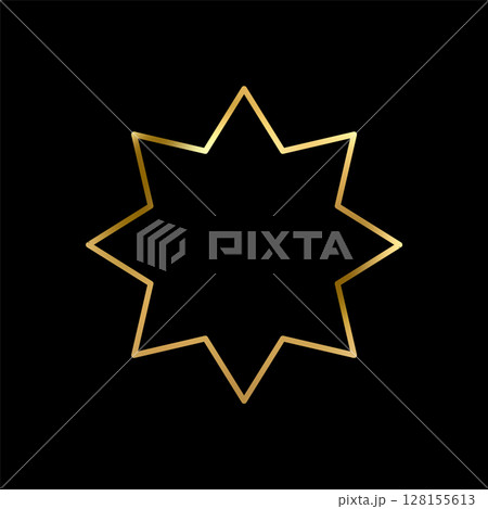 Outline Gold Star icon. Holiday stars line art Outline Gold Star icon. Holiday stars line art 128155613